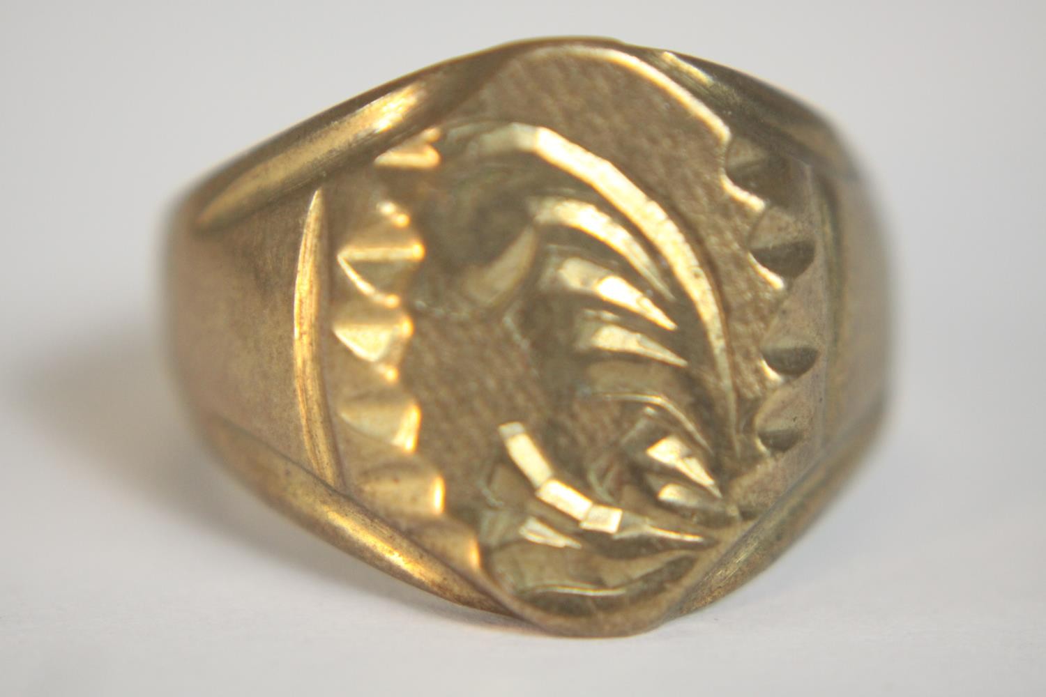 Two gold plated signet style rings along with a Victorian 18 carat yellow gold and old mine - Image 9 of 11