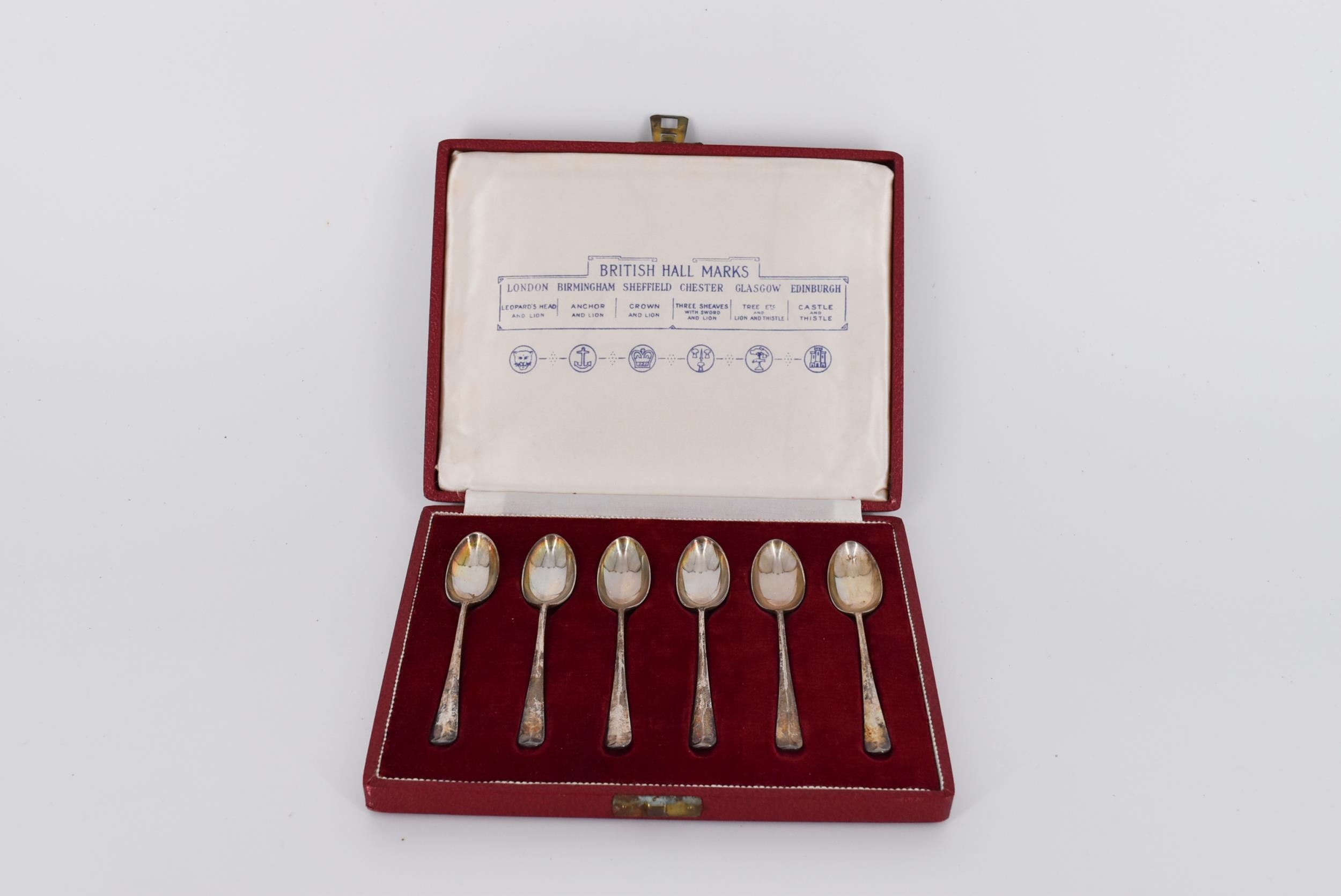 A collector's boxed set of Roberts & Belk silver coffee spoons each with a different city assay - Image 2 of 7