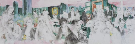 LeRoy Neiman (American 1921-2012), Polo Lounge, Lithograph. H.52 W.106cm