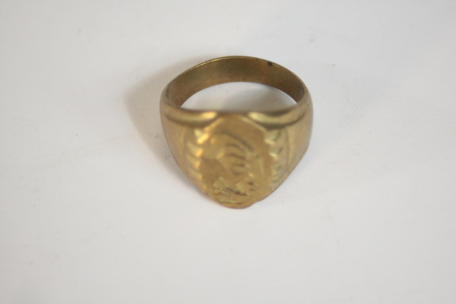 Two gold plated signet style rings along with a Victorian 18 carat yellow gold and old mine - Image 3 of 11