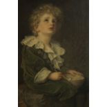 After John Everett Millais, framed colour print of Bubbles, monogrammed in plate. H.92 W.69cm.