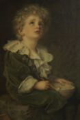 After John Everett Millais, framed colour print of Bubbles, monogrammed in plate. H.92 W.69cm.