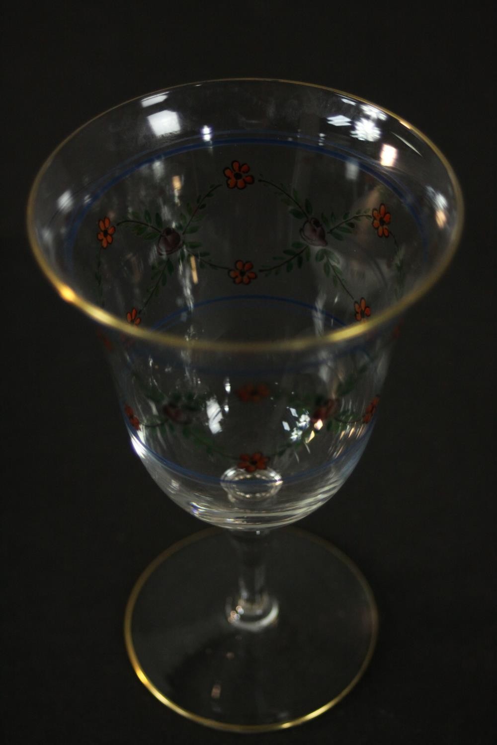 A collection of 19th and 20th century drinking glasses, including a set of six petal faceted - Image 7 of 9