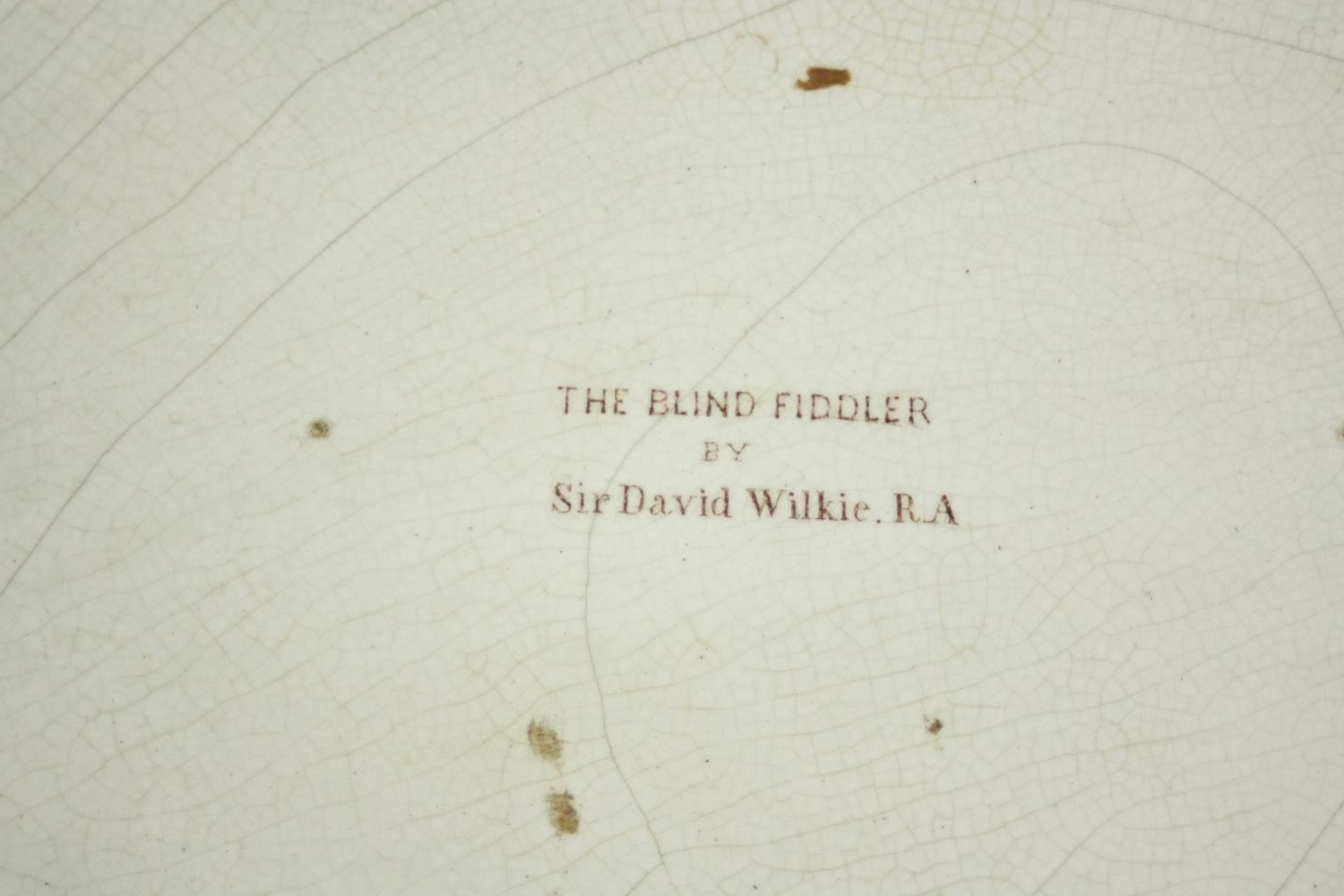 Three Prattware framed ceramic plaques: The Blind Fiddler, after Wilkie, Highland Games, after - Image 7 of 10