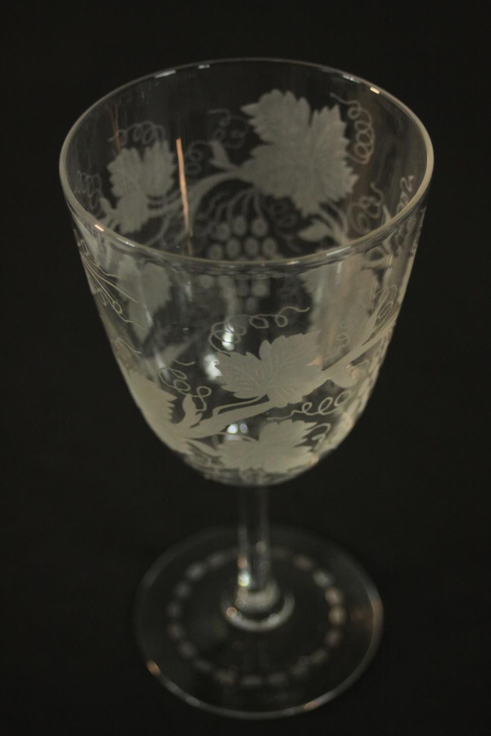 A collection of 19th and 20th century drinking glasses, including a set of six petal faceted - Image 8 of 9
