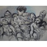 Renato Guttuso, Omaggio a Michelangelo, 1975 lithograph in colours on BFK Rives paper, signed,