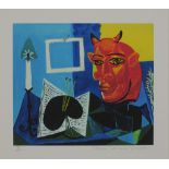 After Pablo Picasso, Candle, palette, head of red bull (Bougie, palette, tete de taureau rouge),