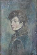 A gilt framed oil on board bust portrait of a military gentleman, unsigned. H.39 W.31cm