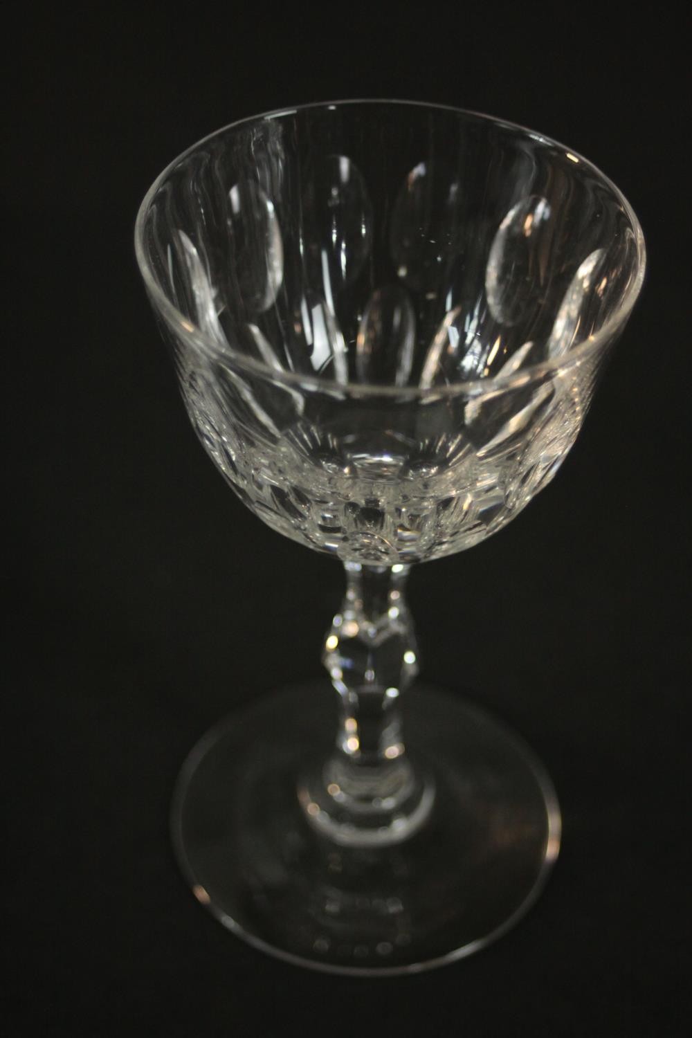 A collection of 19th and 20th century drinking glasses, including a set of six petal faceted - Image 6 of 9