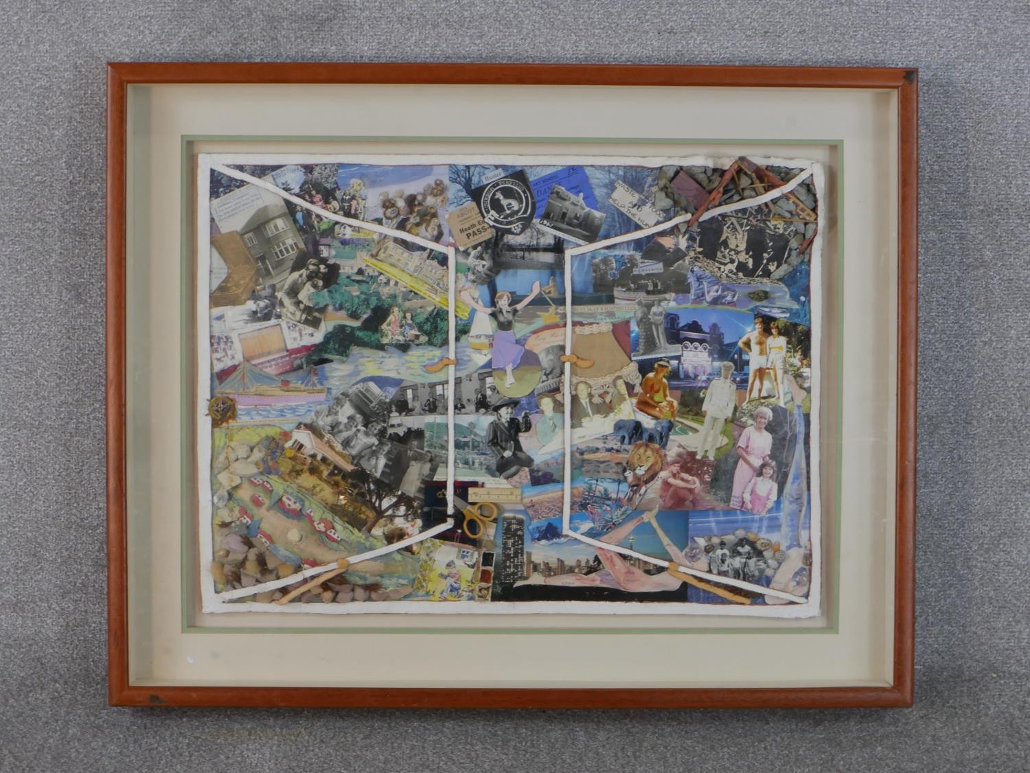 Mary Grosch (20th Century), Collage, bearing label verso. H.71 W.88cm - Image 2 of 7