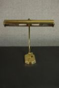 A 20th century brass picture lamp. H.35 W.35cm.