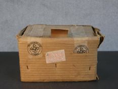 A large box of over fifty 1d stamp mounts in tied bundles of 100. H.16 W.28 D.18cm (box)