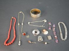 A collection of Victorian and early 20th century jewellery, including a Scottish Celtic design white