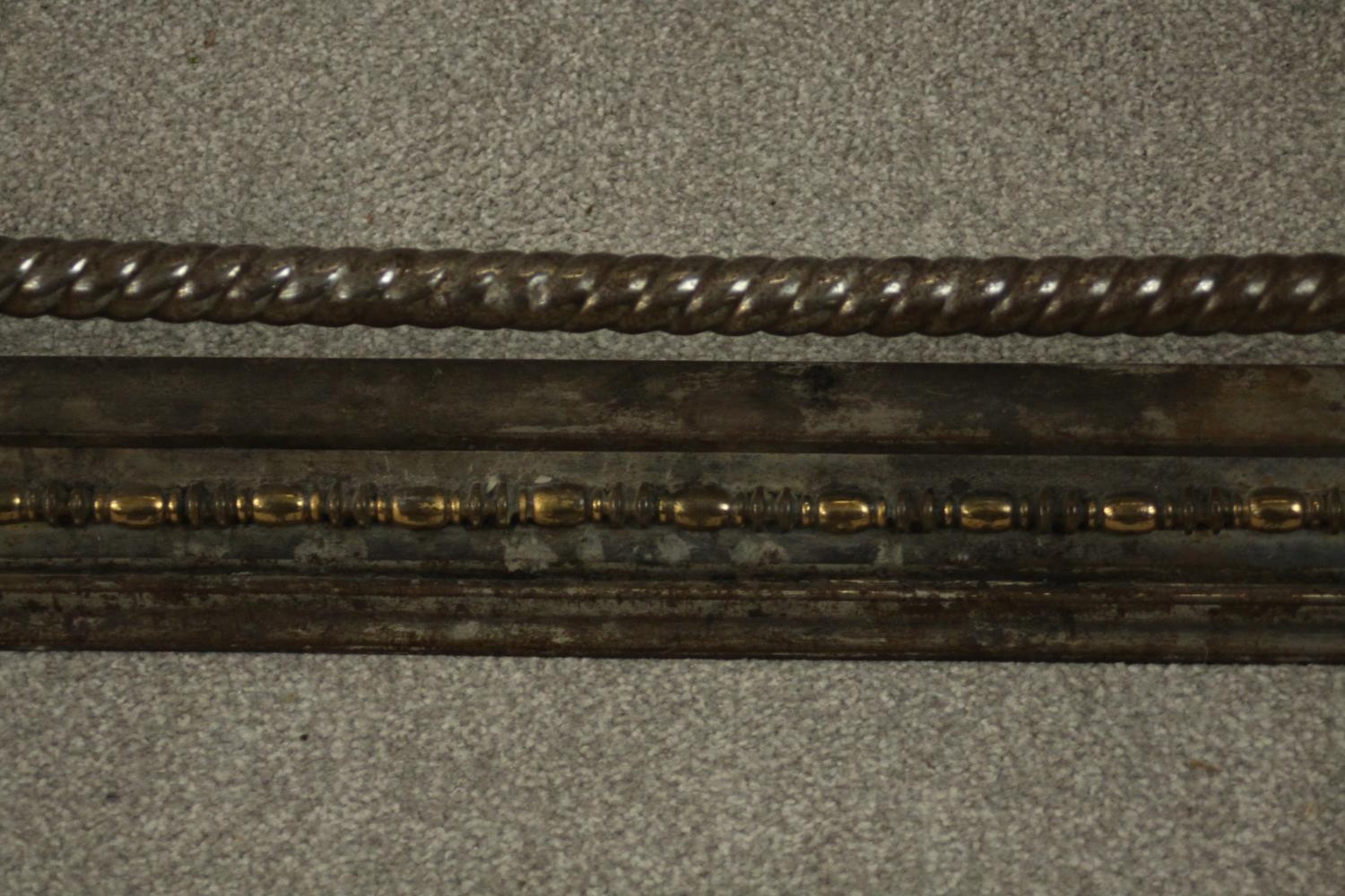 A 19th century steel and brass fender, with rope twist rail. L.170 D.40cm. - Image 6 of 9