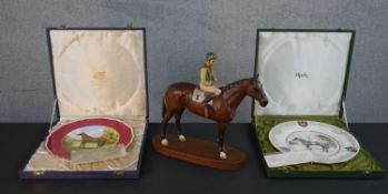 A Beswick horse figure 'Lester Piggott on Nijinsky, winner of the Triple Crown 1970', together