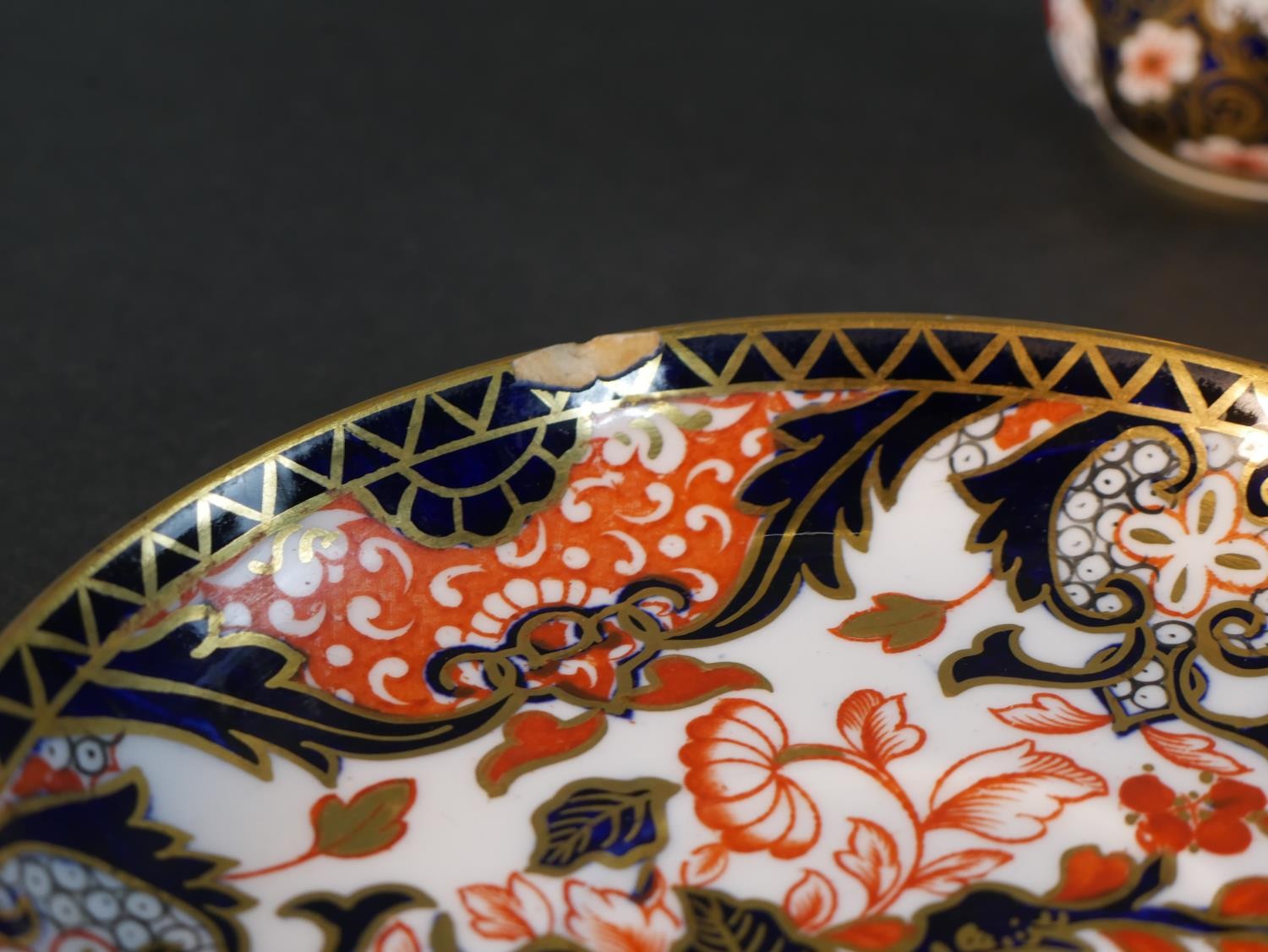 A collection of nine hand painted and gilded Imari and Japan design Crown Derby pieces, including - Image 11 of 11