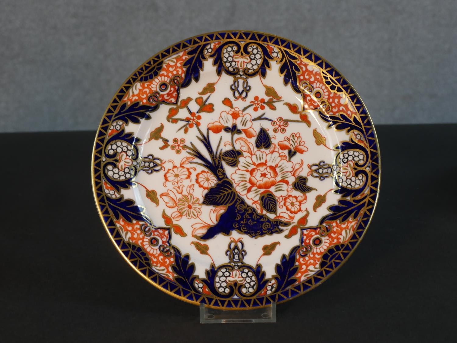 A collection of nine hand painted and gilded Imari and Japan design Crown Derby pieces, including - Image 2 of 11