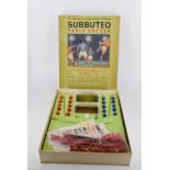 A vintage Subbuteo set with box and acrylic pieces. (complete).