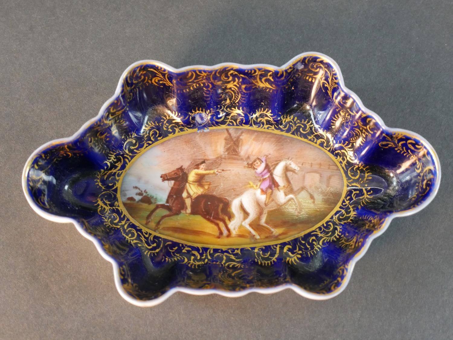 A collection of hand painted porcelain, including a Royal Vienna pin dish hand painted with a - Image 10 of 13