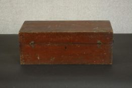 A mahogany cased early 20th century E R. Watts surveyors levelling scope, retailed at Brunnings of