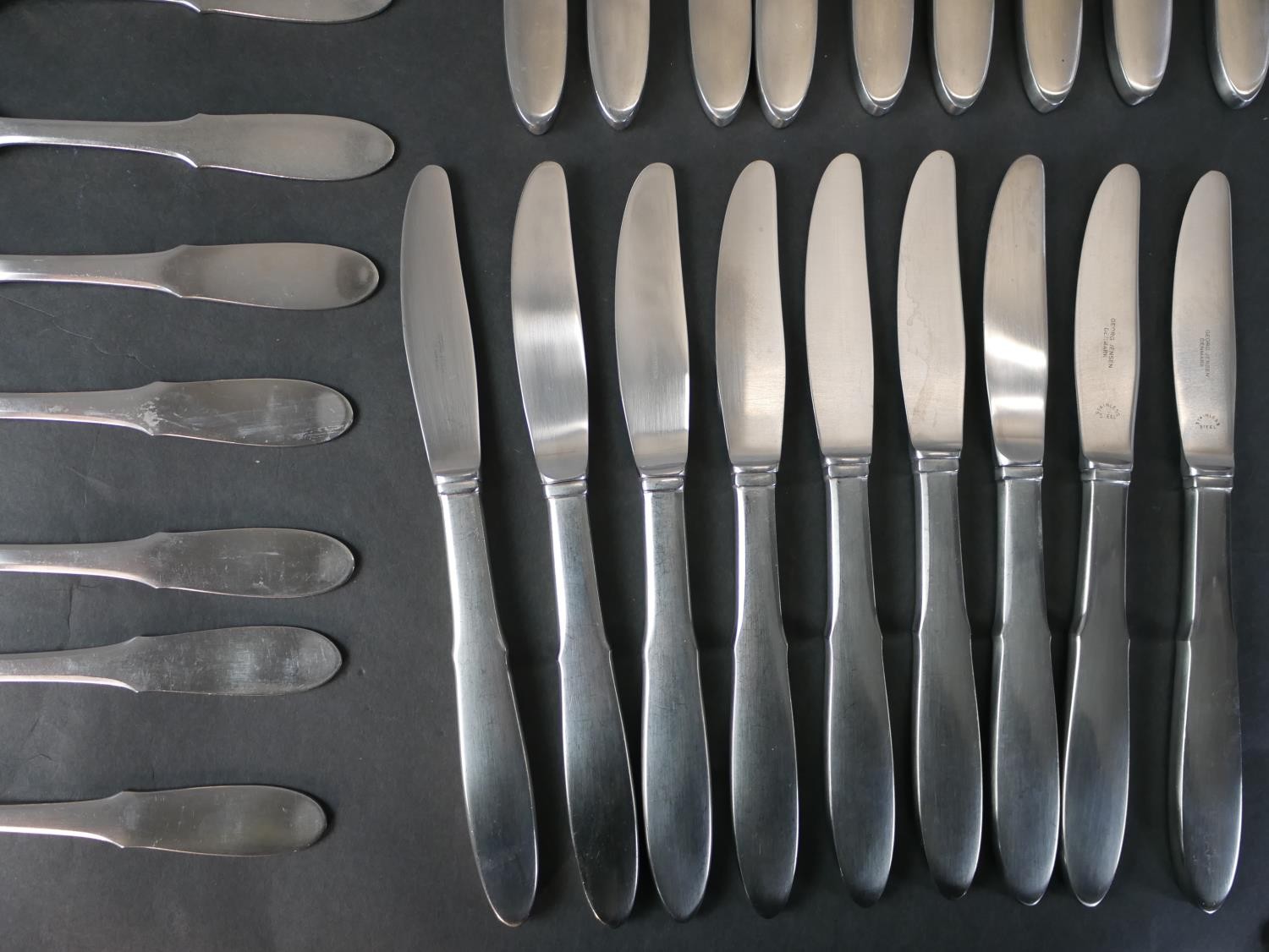 Georg Jensen, a stainless steel Mitra pattern flatware service, originally designed by Gundorph - Image 3 of 5