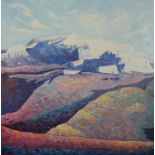 Mary Coughlan (Contemporary), mountainous landscape, oil on canvas, signed lower right. H.100 W.