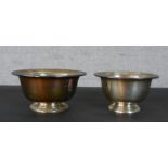 Two F.B. Rogers 'Margaret Rose' sterling silver footed candy bowls, makers mark to base. Weight 215g