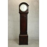 Green of Edinburgh, a Regency mahogany longcase clock, with an eight day movement, the silvered dial