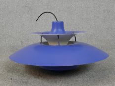 Poul Henningsen (1894-1967), a 'PH5' ceiling light for Louis Poulson c.1960. Purple with uplighter