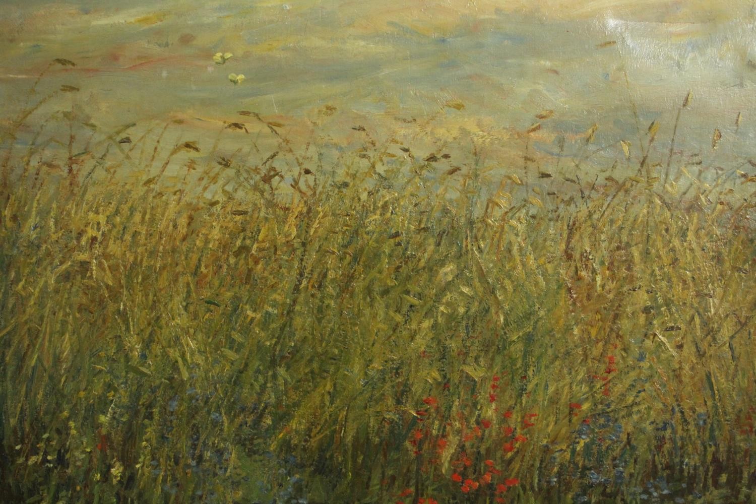 Charles Dony (20th century school), A Meadow in Profile, oil on canvas, signed lower right. H.63 W.