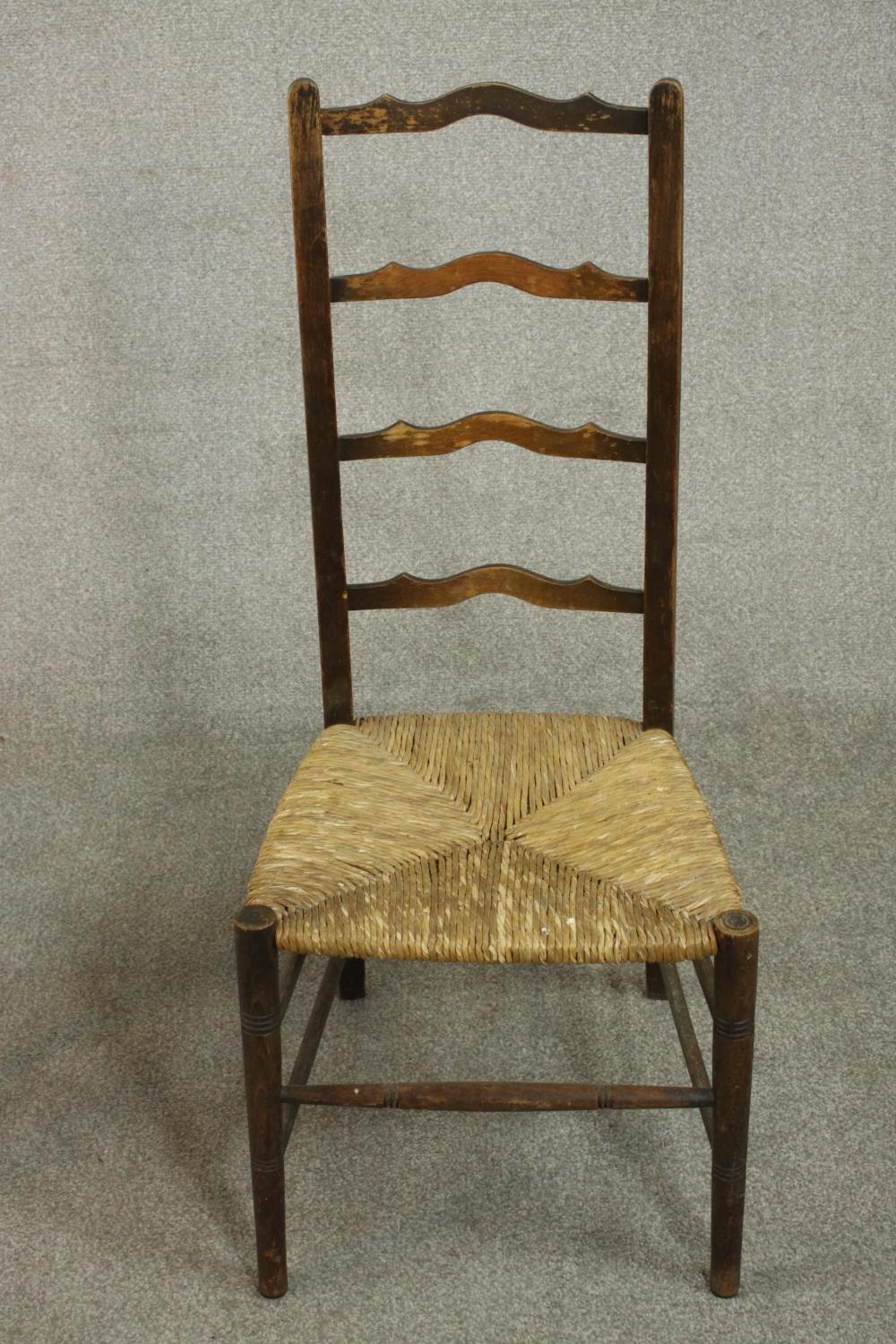 A miscellaneous collection of three 19th century side chairs. - Image 4 of 10