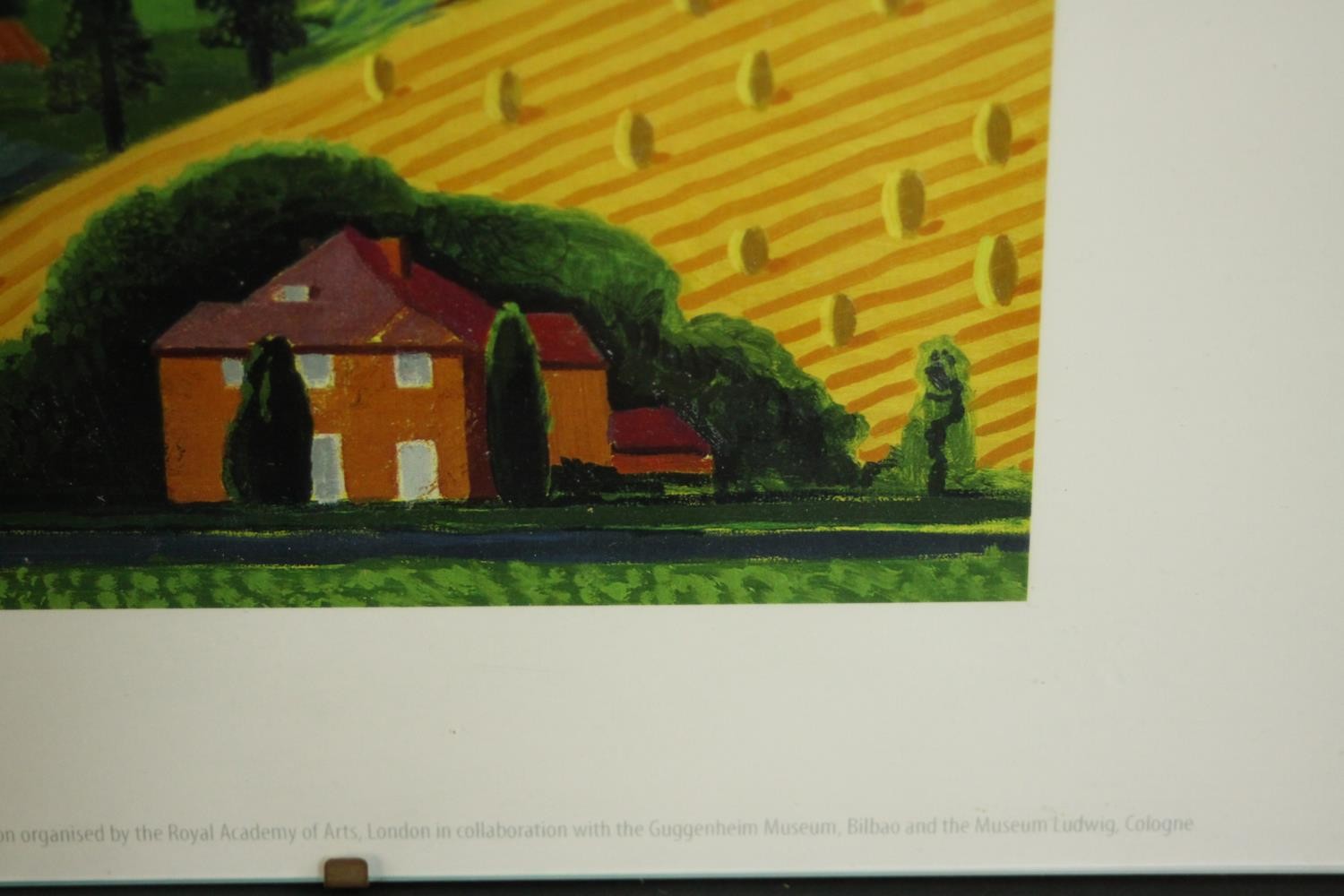 After David Hockney, vintage colour print, 'The Roads across the Worlds'. H.28 W.35cm. - Image 4 of 6