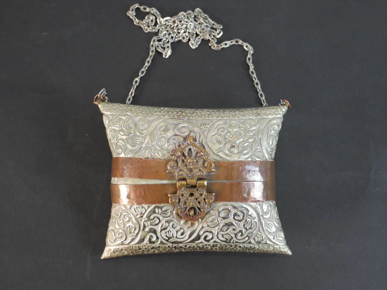 A vintage Moroccan Berber bag, along with a vintage Ralph Lauren cream leather whipped stitched - Image 4 of 10