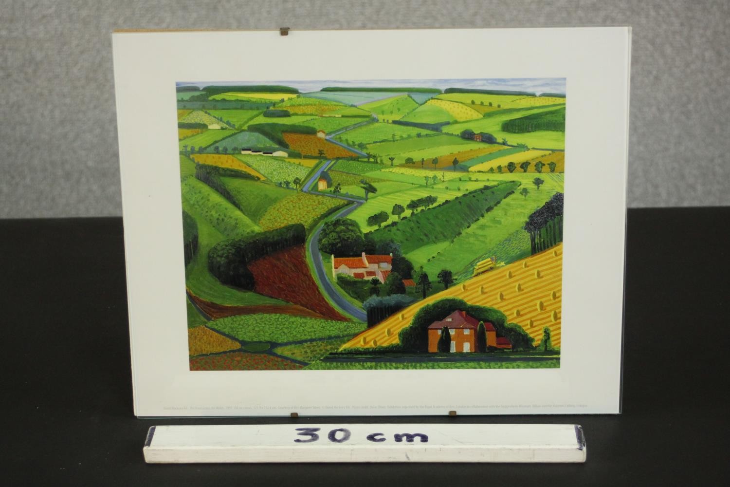 After David Hockney, vintage colour print, 'The Roads across the Worlds'. H.28 W.35cm. - Image 3 of 6