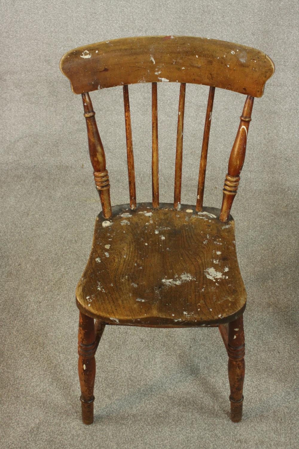 A miscellaneous collection of three 19th century side chairs. - Image 5 of 10