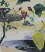 Rupert Record (b. 1969), 'Rosebud' (series), watercolour on paper, label verso. H.47 W.43cm