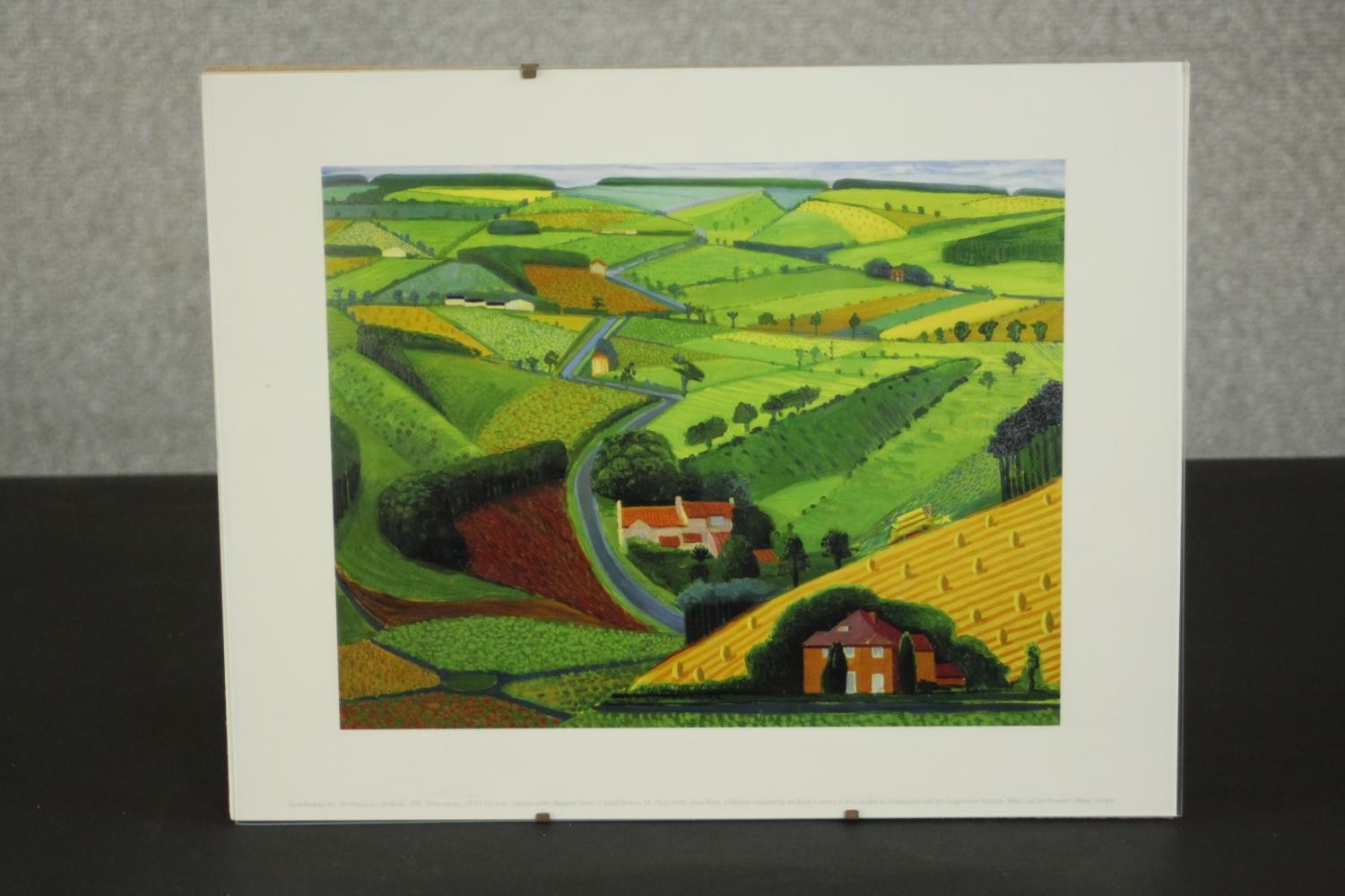 After David Hockney, vintage colour print, 'The Roads across the Worlds'. H.28 W.35cm. - Image 2 of 6