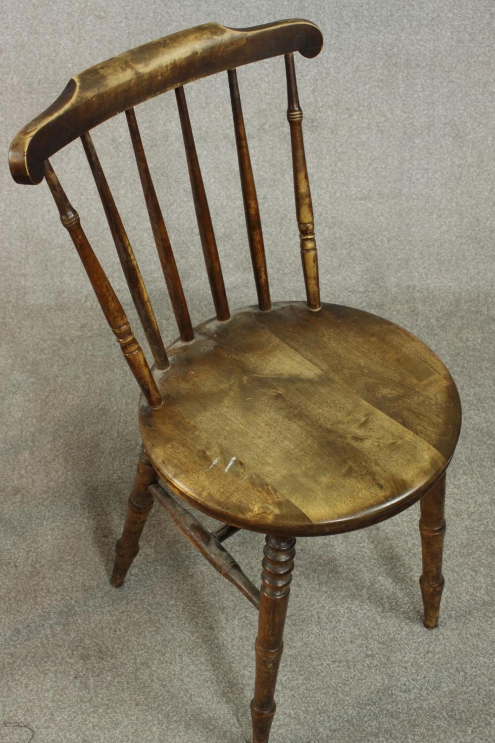 A miscellaneous collection of three 19th century side chairs. - Image 7 of 10
