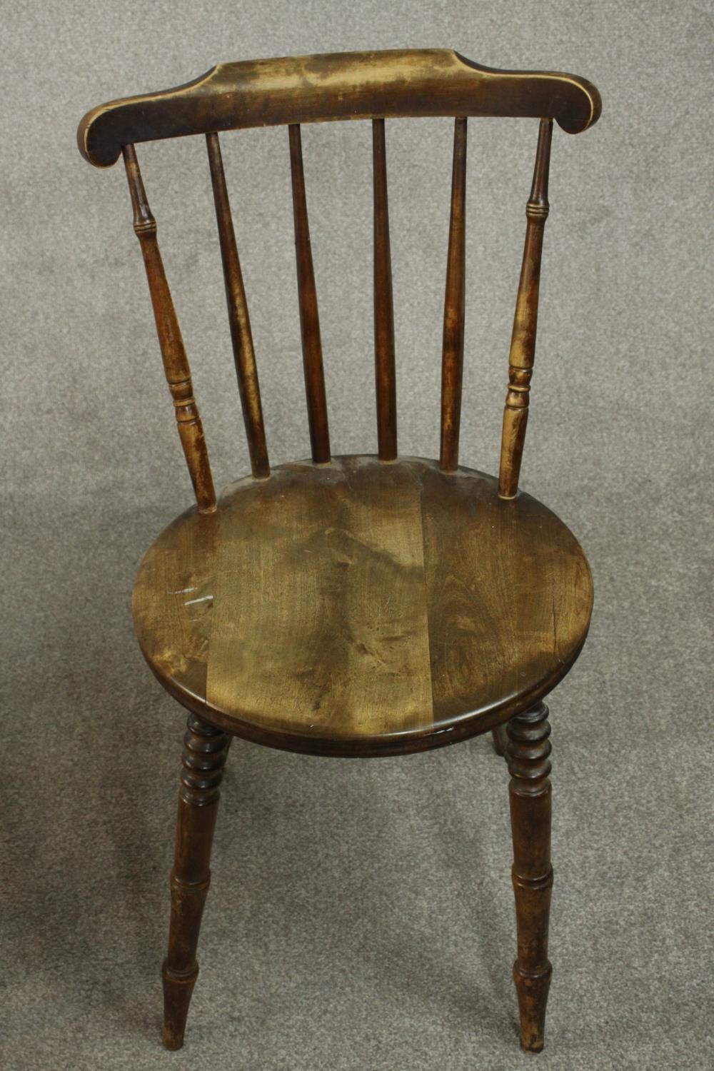 A miscellaneous collection of three 19th century side chairs. - Image 3 of 10
