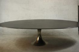 Manner of Eero Saarinen, a Tulip style very large oval dining table, possibly a Dakota table by