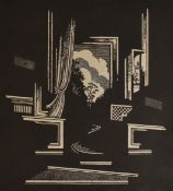 Linocut, untitled. 94cm x 69cm unframed.