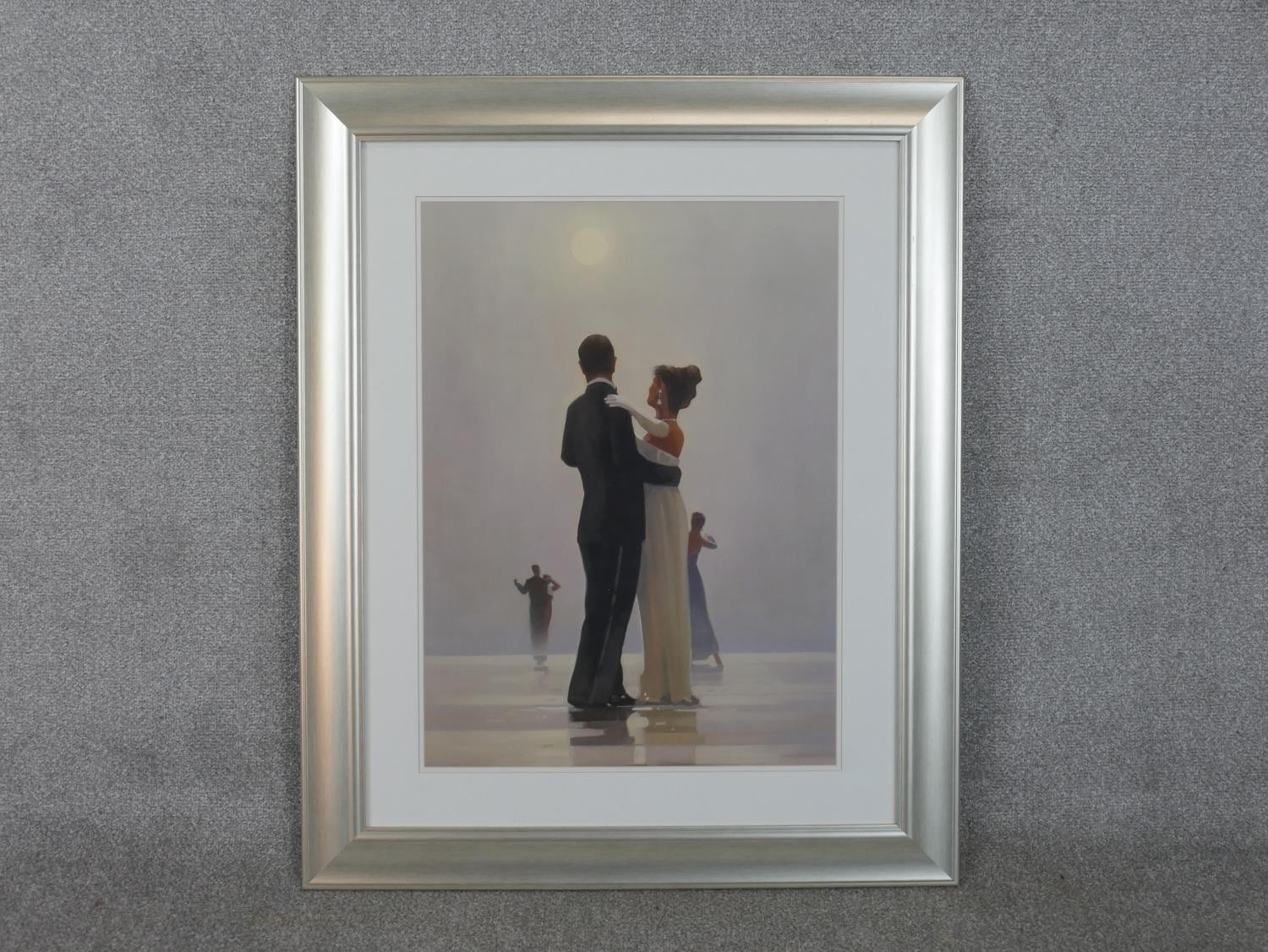 A framed and glazed Jack Vettriano large print 'Dance Me to the End of Love'. Label verso. H.95 W. - Image 2 of 5