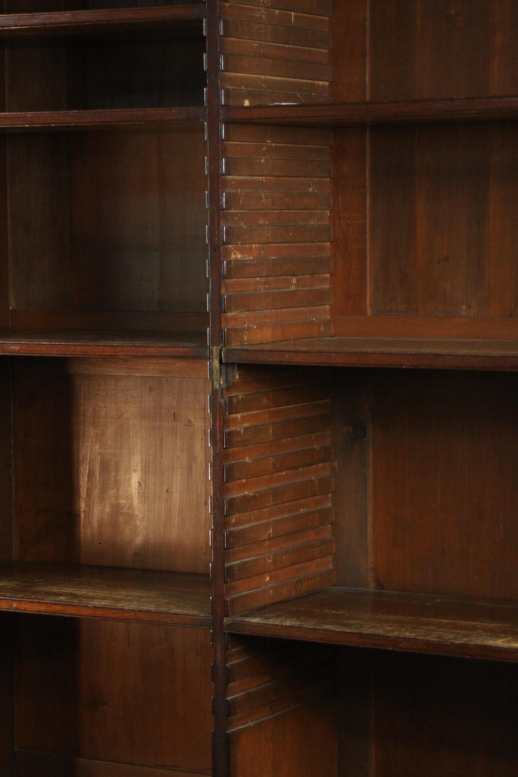 A Victorian walnut bookcase, with a pair of glazed doors enclosing shelves, over two further - Image 9 of 11