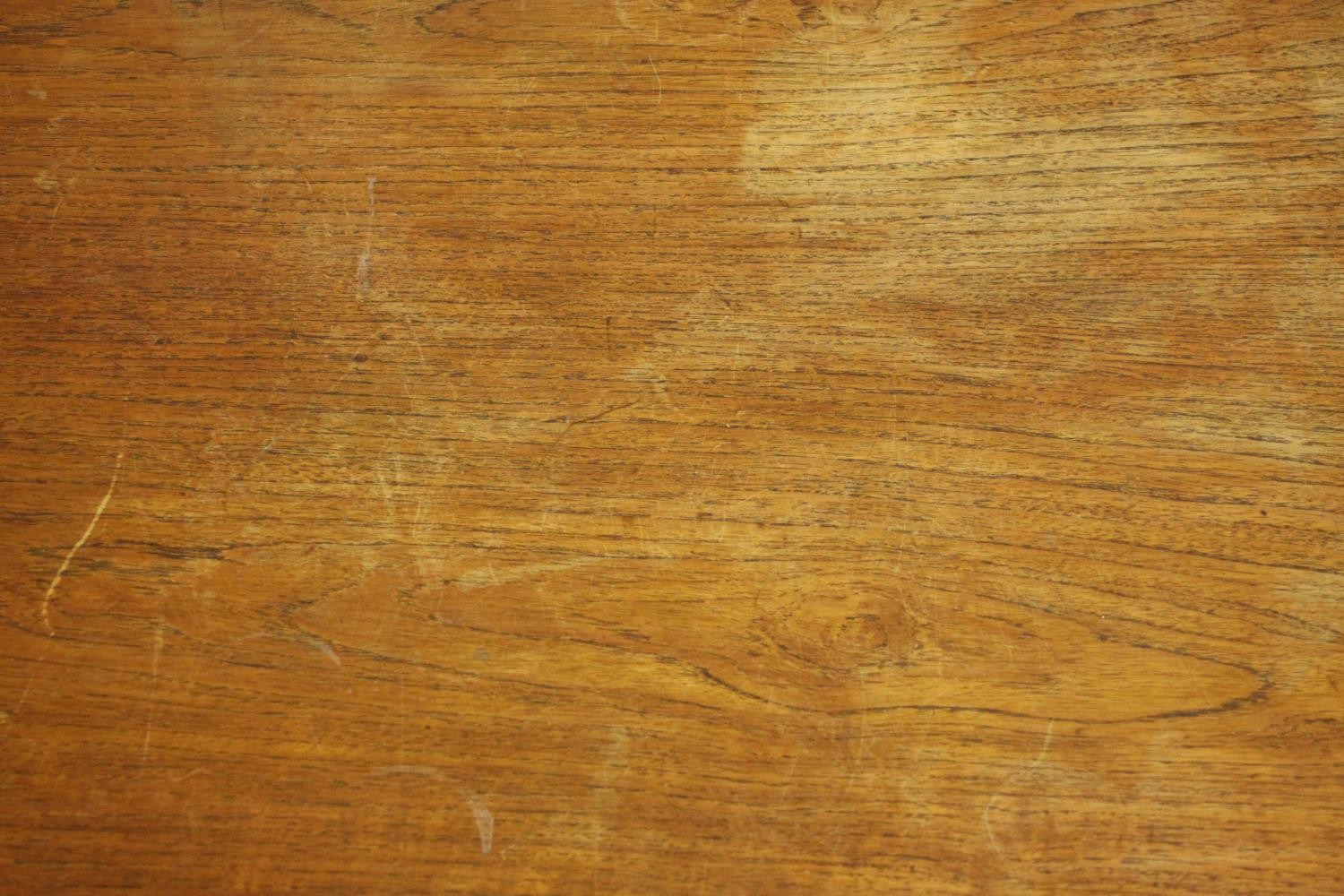 A circa 1960s teak and mahogany coffee table of square form. H.38 W.82cm. - Image 4 of 6