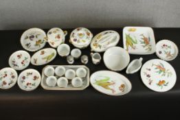 A Royal Worcester Evesham pattern 'oven to table ware' dinner set, comprising serving dishes,