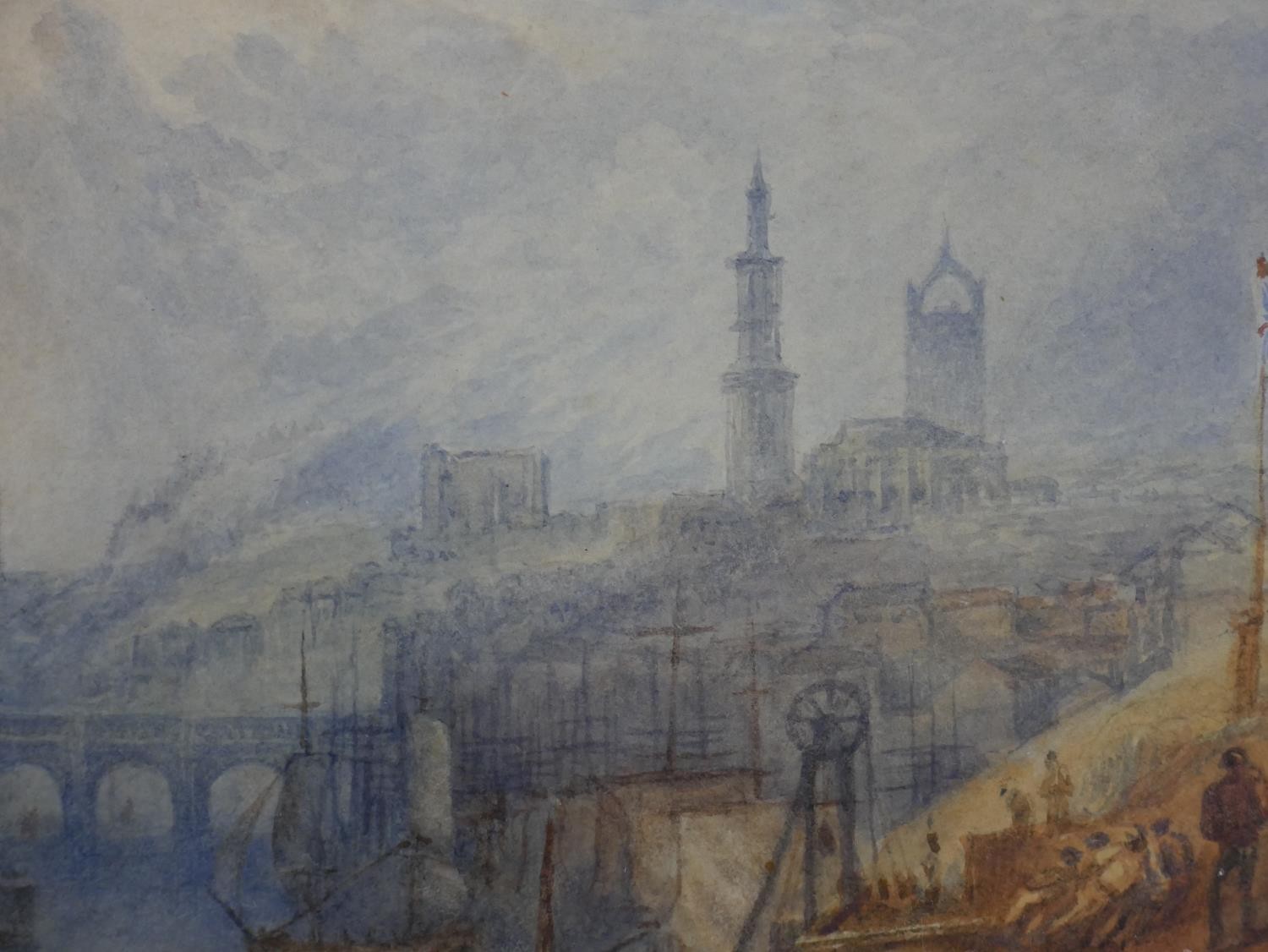 After Joseph Mallord William Turner, Newcastle upon Tyne, watercolour on paper, unsigned. H.33 W. - Image 5 of 5