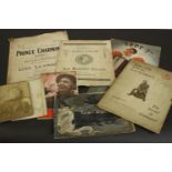 A collection of WWII era theatrical memorabilia, including programmes and photos. H.36 W.26cm. (