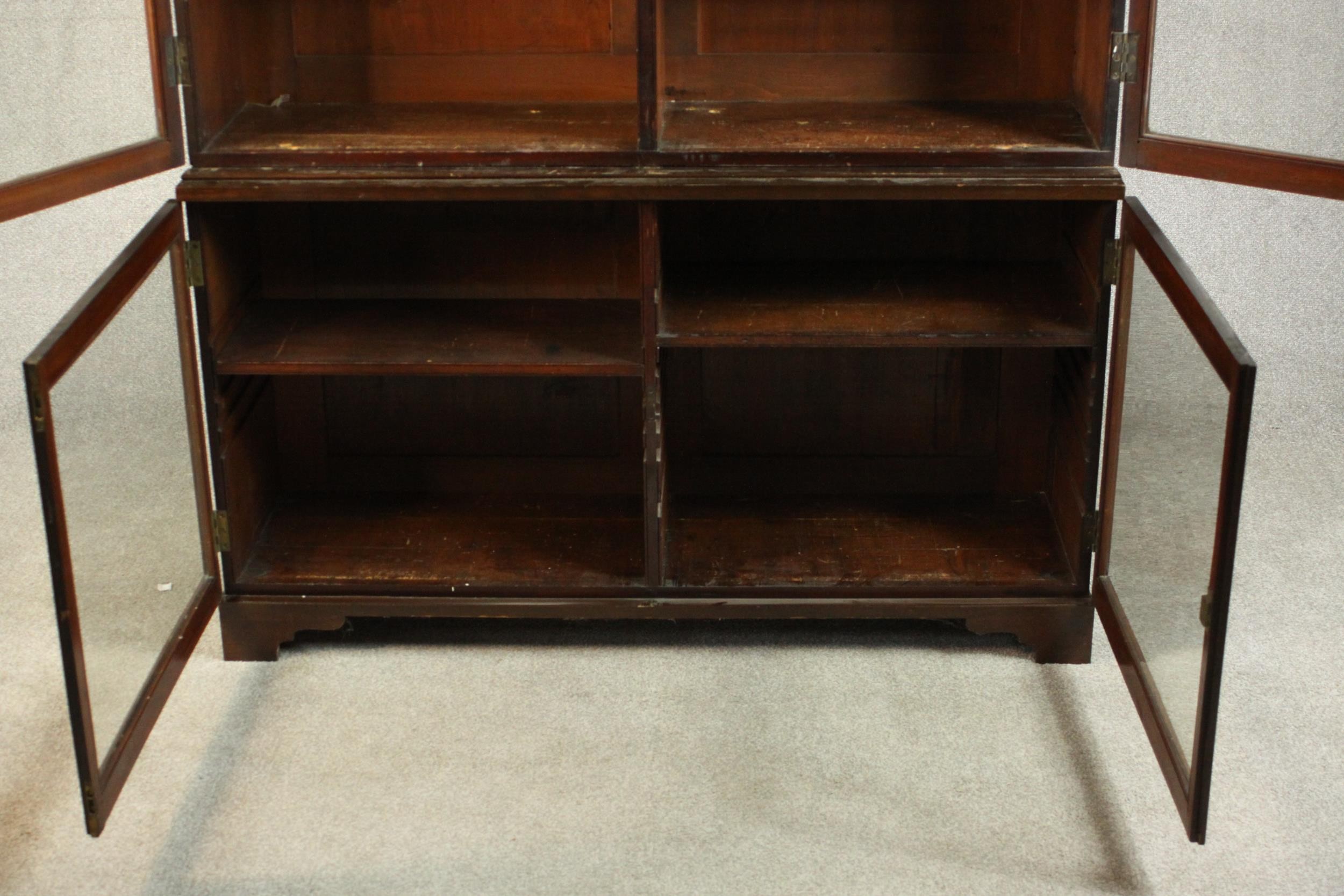 A Victorian walnut bookcase, with a pair of glazed doors enclosing shelves, over two further - Image 10 of 11