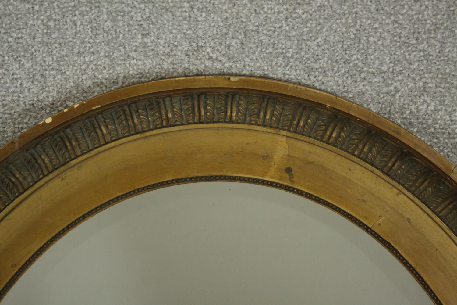 An early 20th century oval gilt mirror, with a bevelled mirror plate, together with a mahogany - Image 5 of 7