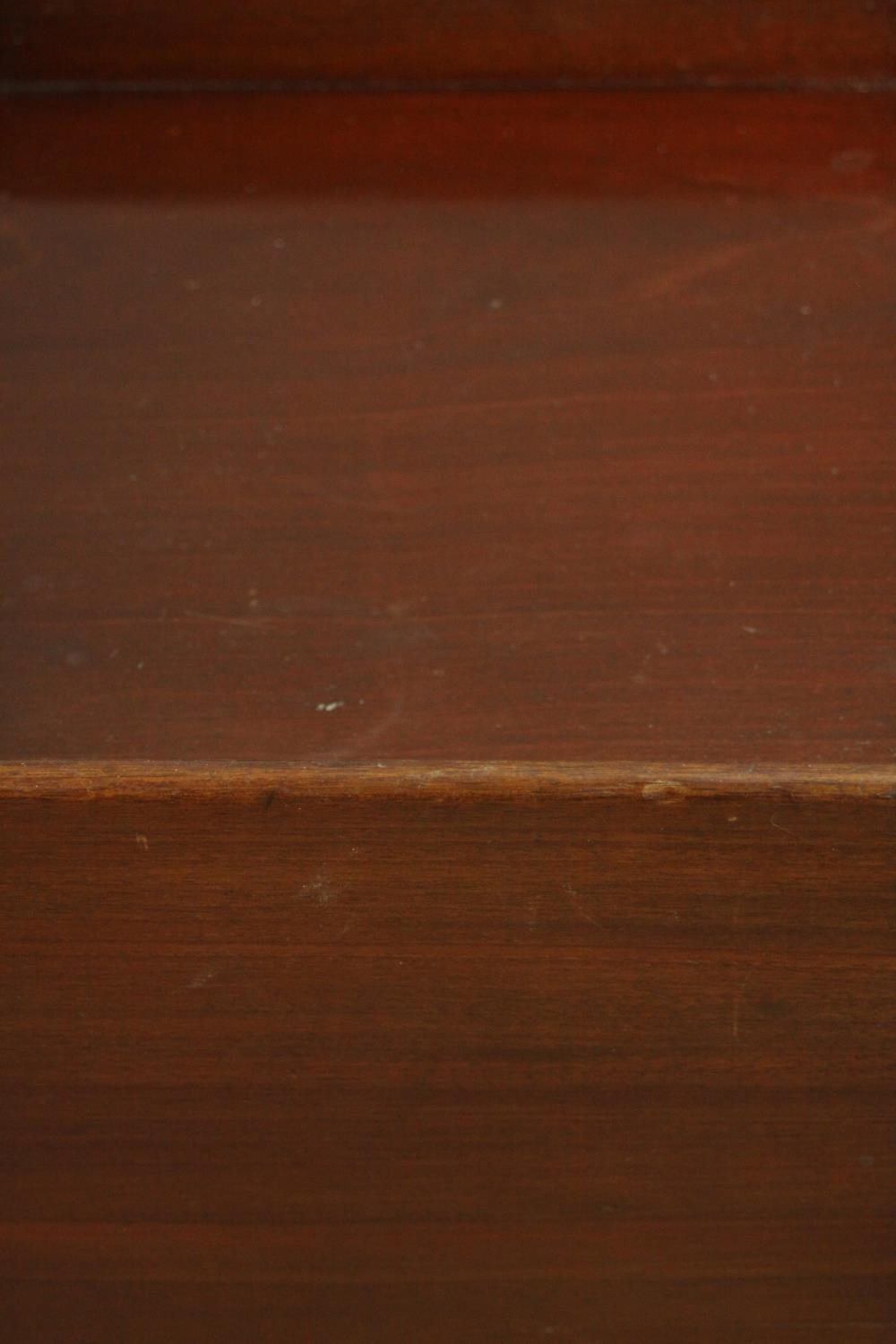 A 19th century mahogany night table, with a gallery top over a cupboard door, on slender tapering - Image 7 of 7